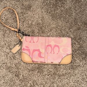 Coach Signature Canvas Wristlet